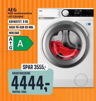 Skousen Aeg vaskemaskine lr733g94e tilbud
