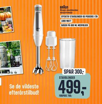 Skousen Braun stavblender 0x22111422 tilbud