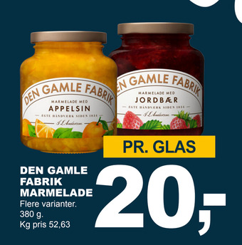 Let-Køb Den gamle fabrik marmelade tilbud