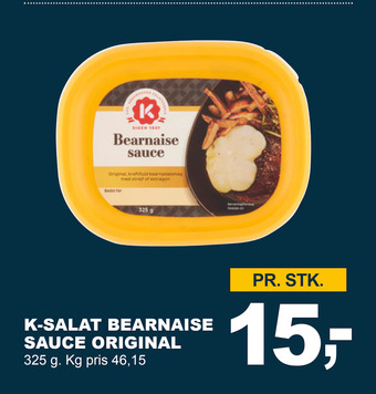 Let-Køb K-salat bearnaise sauce original tilbud