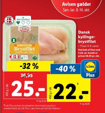 Lidl Vilstrupgård kyllingebrystfilet tilbud