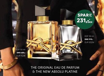 Scandlines Travel Shop Ysl - the original eau de parfum & the new absolu platine 50 ml tilbud