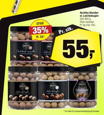 Calle Nordthy mandler el. lakridskugler tilbud
