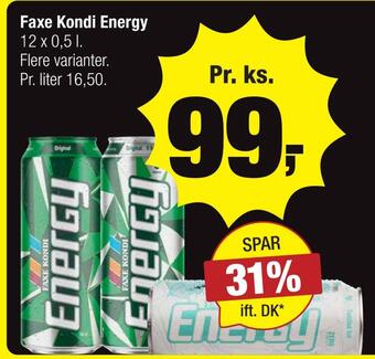Calle Faxe kondi energy tilbud