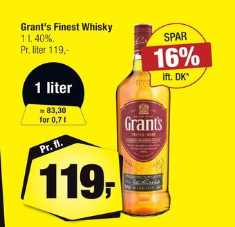 Calle Grant's finest whisky tilbud