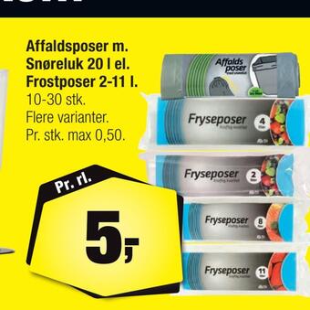 Calle Affaldsposer m. snøreluk 20 l el. frostposer 2-11 l tilbud