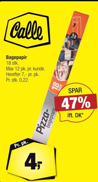 Calle Bagepapir tilbud