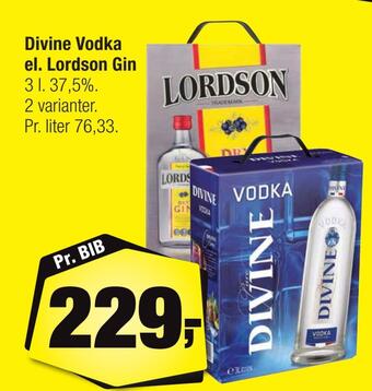 Calle Divine vodka el. lordson gin tilbud