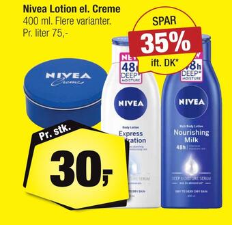 Calle Nivea lotion el. creme tilbud