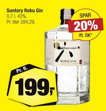 Calle Suntory roku gin tilbud