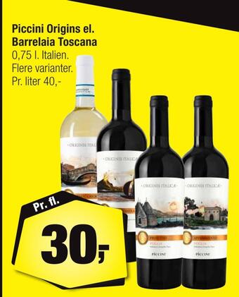 Calle Piccini origins el. barrelaia toscana tilbud