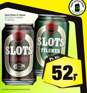Calle Slots pilsner el. classic tilbud