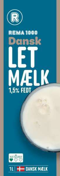 Rema 1000 Rema 1000 1,5% fedt, 1 l tilbud