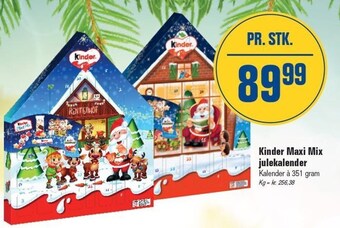 Otto Duborg Kinder maxi mix julekalender tilbud