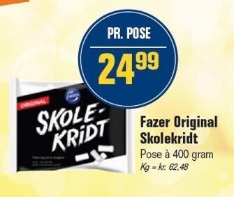 Otto Duborg Fazer original skolekridt tilbud