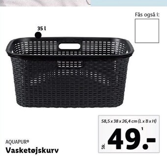 Lidl Aquapur vasketøjskurv tilbud