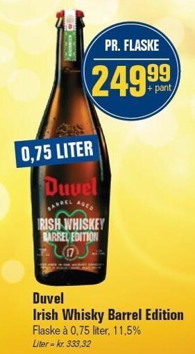 Otto Duborg Duvel irish whisky barrel edition tilbud