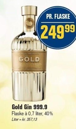 Otto Duborg Gold gin 999.9 tilbud