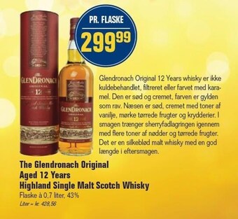 The glendronach original aged 12 years highland single malt scotch whisky