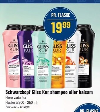 Otto Duborg Schwarzkopf gliss kur shampoo eller balsam tilbud