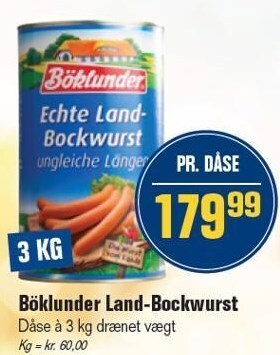 Otto Duborg Böklunder land-bockwurst tilbud