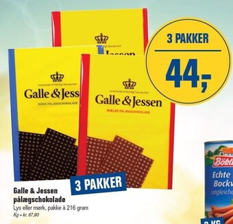 Otto Duborg Galle & jessen pålægschokolade tilbud