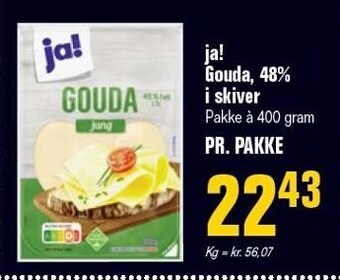 Otto Duborg Ja! gouda, 48% i skiver tilbud