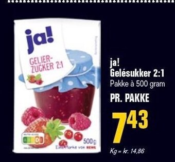 Otto Duborg Ja! gelésukker 2:1 tilbud