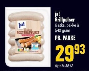 Otto Duborg Ja! grillpølser tilbud