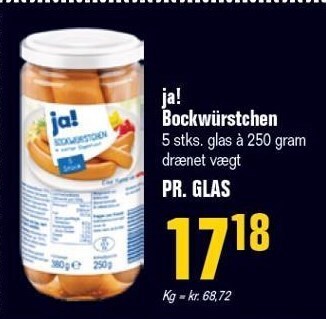 Otto Duborg Ja! bockwürstchen tilbud