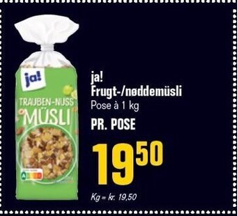 Otto Duborg Ja! frugt-/nøddemüsli tilbud