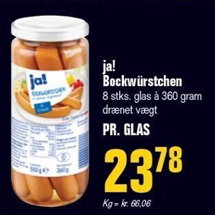 Otto Duborg Ja! bockwürstchen tilbud