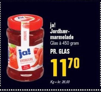 Otto Duborg Ja! jordbærmarmelade tilbud