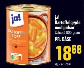 Otto Duborg Ja! kartoffelgryde med pølser tilbud