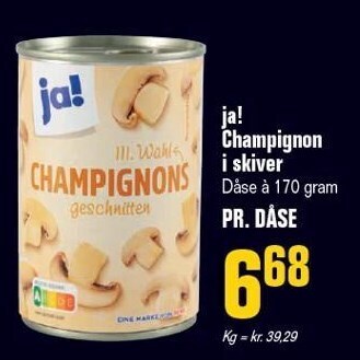 Otto Duborg Ja! champignon i skiver tilbud