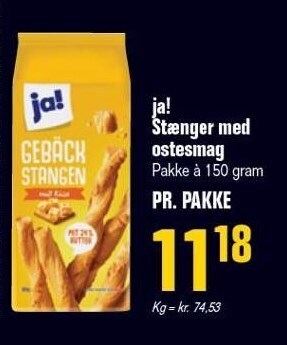 Otto Duborg Ja! stænger med ostesmag tilbud