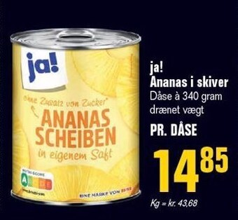 Otto Duborg Ja! ananas i skiver tilbud