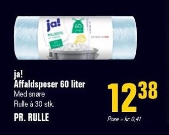 Otto Duborg Ja! affaldsposer 60 liter tilbud