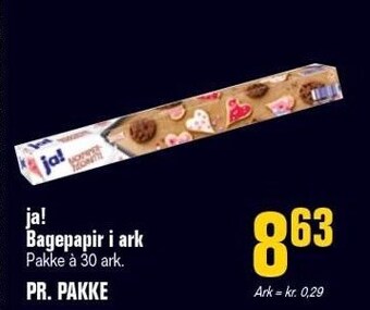 Otto Duborg Ja! bagepapir i ark tilbud