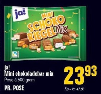 Otto Duborg Ja! mini chokoladebar mix tilbud