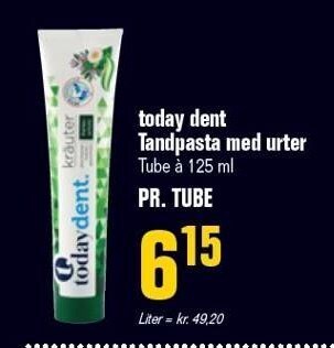 Otto Duborg Today dent tandpasta med urter tilbud
