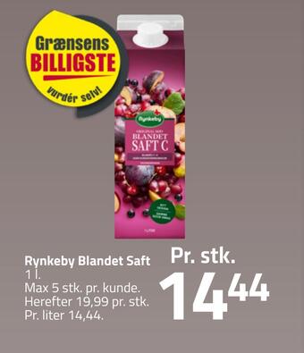Fleggaard Rynkeby blandet saft tilbud