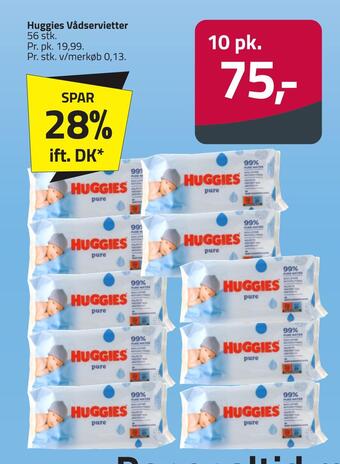 Fleggaard Huggies vådservietter tilbud