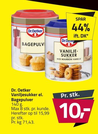 Fleggaard Dr. oetker vaniljesukker el. bagepulver tilbud