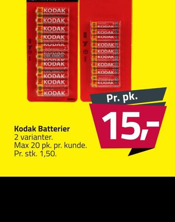 Fleggaard Kodak batterier tilbud