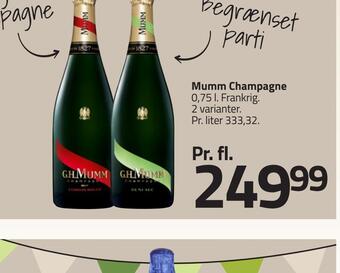 Fleggaard Mumm champagne tilbud