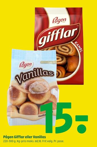 Pågen gifflar eller vanillas
