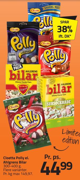 Fleggaard Cloetta polly el. ahlgrens bilar tilbud
