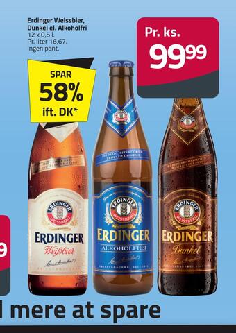 Fleggaard Erdinger weissbier, dunkel el. alkoholfri tilbud