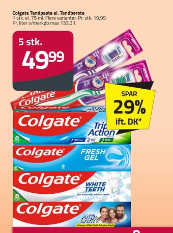 Fleggaard Colgate tandpasta el. tandbørste tilbud